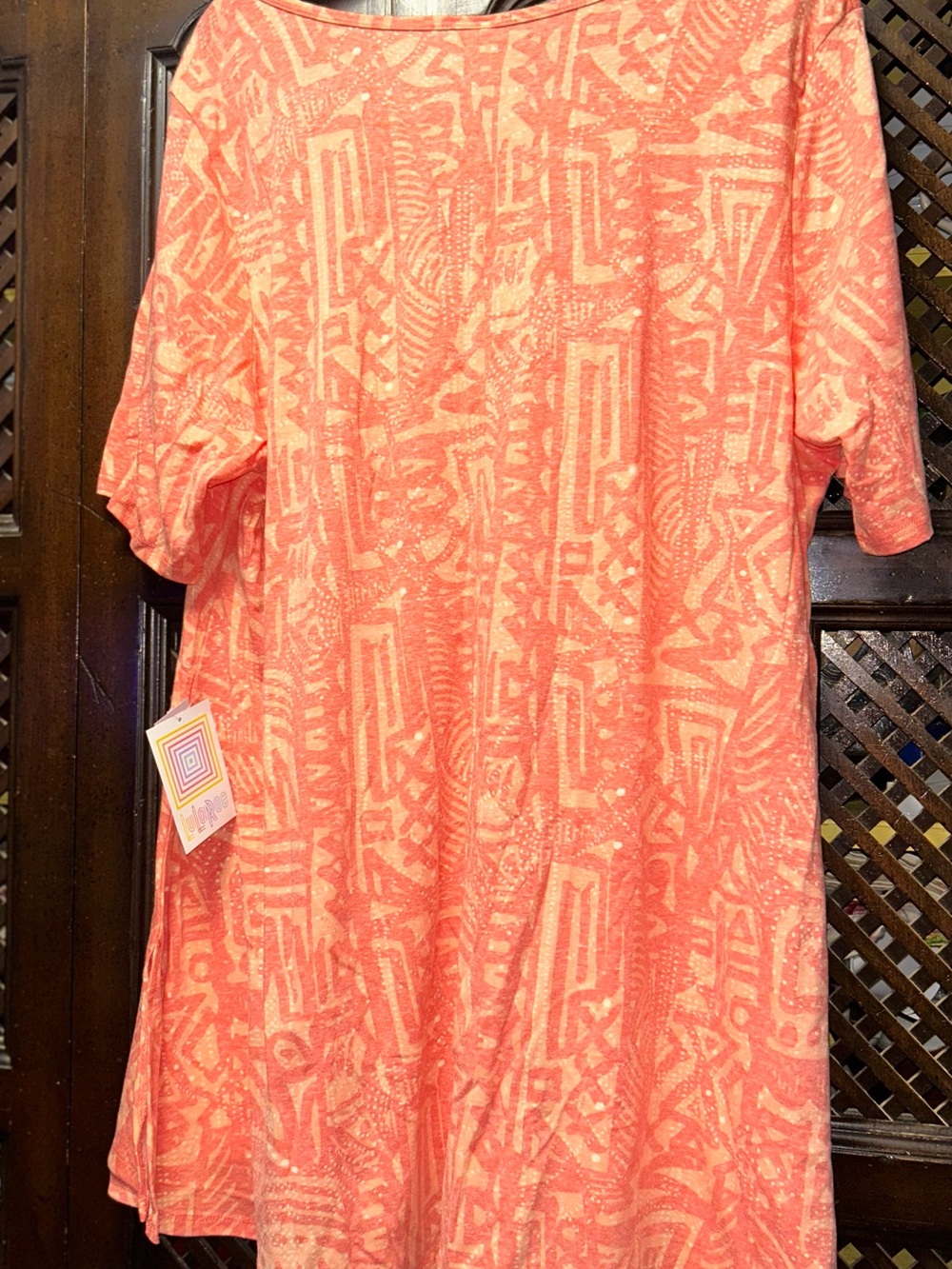 NWT LuLaRoe Coral Abstract Print Short Sleeve Dress